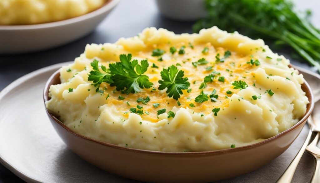mashed potato dengan topping mozarella